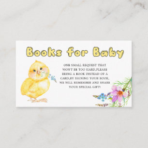 Little Chick Baby Shower Bokar för Baby Tilläggskort