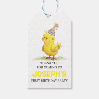 Little Chick Farm Birthday Chicken Presentetikett
