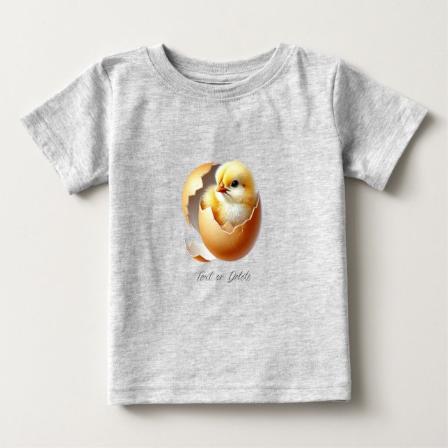 Little Chick Hatching Baby T-Shirt (Framsida)