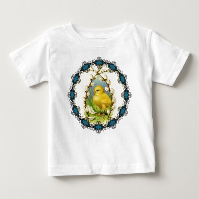 Little Chick Påsk Baby Shirt T Shirt (Framsida)