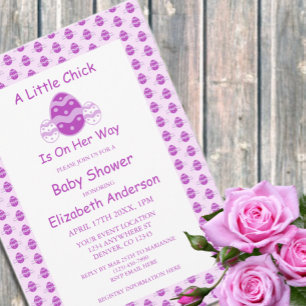Little Chick Påsk Baby Shower Inbjudningar