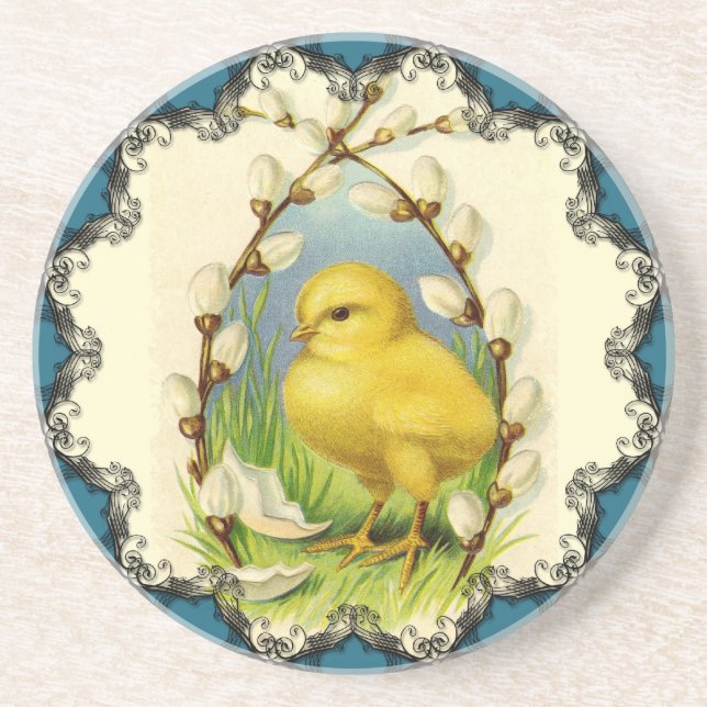 Little Chick Vintage Coaster Underlägg (Framsidan)