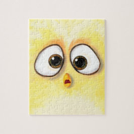 Little Chicken with Big Öga - Teckning Art Pussel