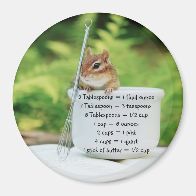 Little Chipmunk Measurement Equivalents Magnet (Framsidan)