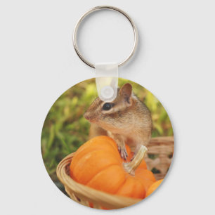 Little Chipmunk med Pumpkin Nyckelring