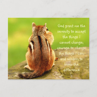 Little Chipmunk Serenity Prayer-vykort Vykort