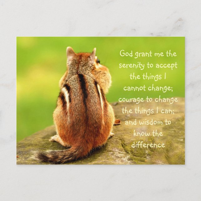 Little Chipmunk Serenity Prayer-vykort Vykort (Framsida)