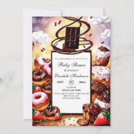 Little Chocolate Baby Shower Inbjudningar
