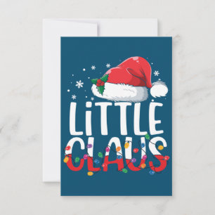 Little Claus jul Pajamas Matching Family Xma Tack Kort