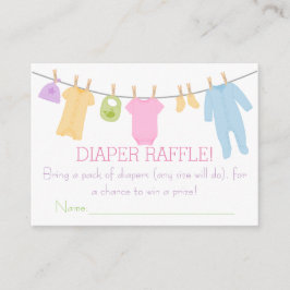 Little Clothes Baby Shower Raffle Biljett Tilläggskort