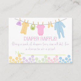Little Clothes Baby Shower Raffle Biljett Tilläggskort