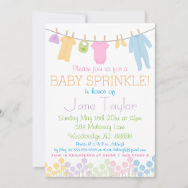 Little Clothes Baby Sprinkle Inbjudningar