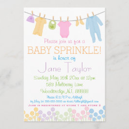 Little Clothes Baby Sprinkle Inbjudningar