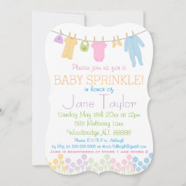 Little Clothes Baby Sprinkle Inbjudningar