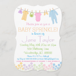 Little Clothes Baby Sprinkle Inbjudningar
