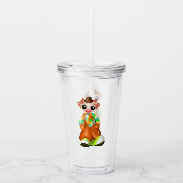 Little Clown Acrylic Tumbler Take Away Mugg (Framsida)
