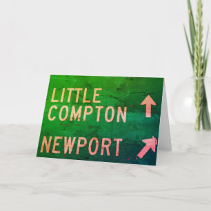 Little Compton, Newport, RI Vintage Sign Tack Kort