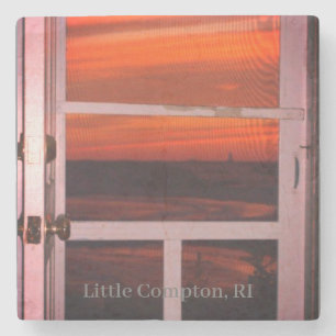 Little Compton, Rhode island Beach Sakonnet Sunset Stenunderlägg