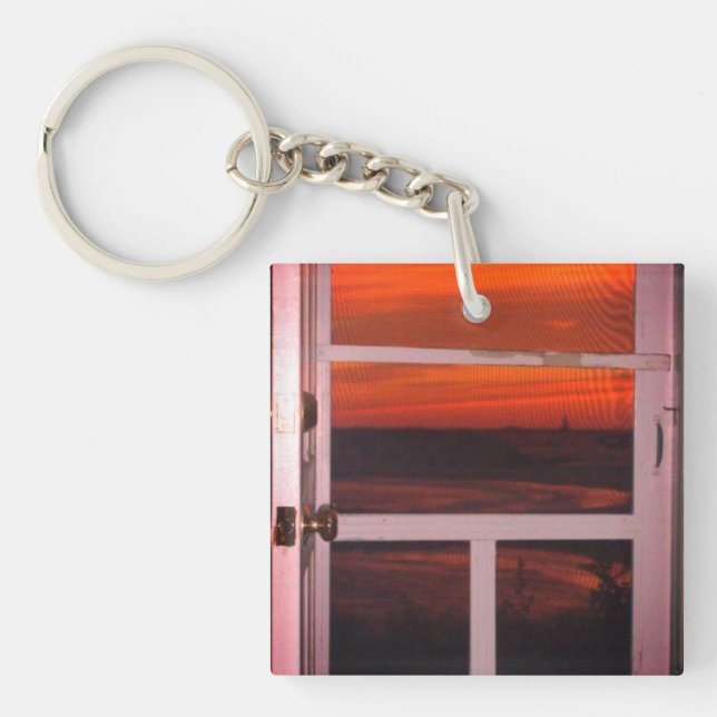 Little Compton, RI Beach Sakonnet Sunset Keychain (Framsidan)