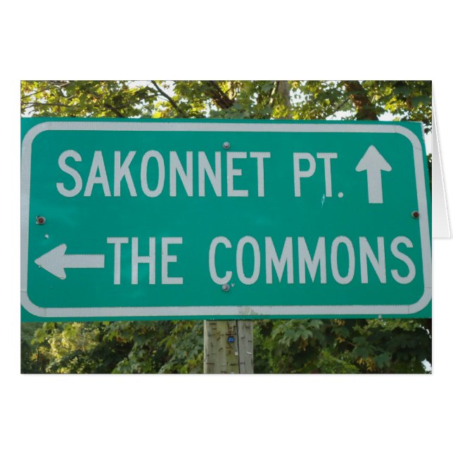 Little Compton, RI - Commons, Sakonnet Point Card Hälsningskort (Framsidan Horizontal)