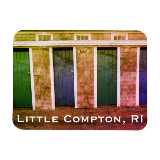Little Compton, RI Summer Beach Cabanas (LC) Magnet (Horisontell)