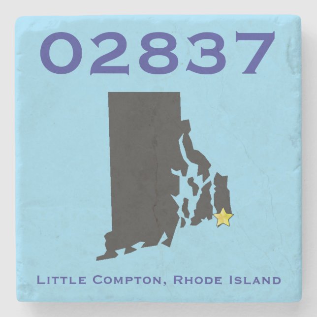 Little Compton, RI Zip Code - 02837 - Sakonnet, LC Stenunderlägg (Framsidan)