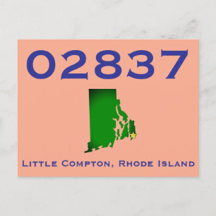 Little Compton, RI Zip Code - 02837 - Sakonnet, LC Vykort