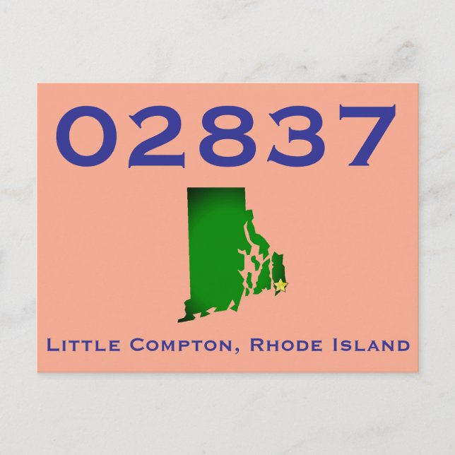 Little Compton, RI Zip Code - 02837 - Sakonnet, LC Vykort (Framsida)