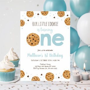 Little Cookie Boy First Birthday Inbjudningar