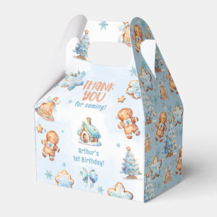 Little Cookie Boy Jul 1:a födelsedagen Tack Presentaskar