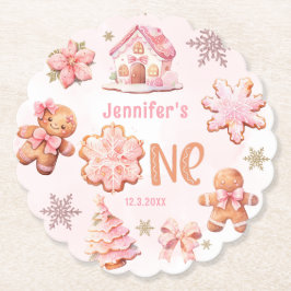 Little Cookie Christmas 1st Birthday Underlägg Papper