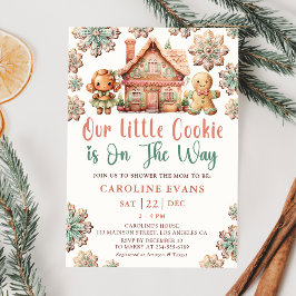Little Cookie Winter-julets babyskor Inbjudningar