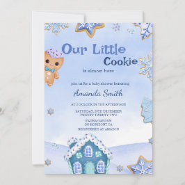 Little Cookie Winter-juljusknappen Baby Shower Inbjudningar