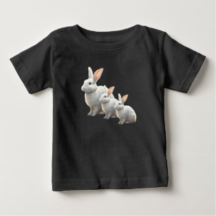 "Little Cotton Bunny Bliss: Baby Vit T-Shirt för