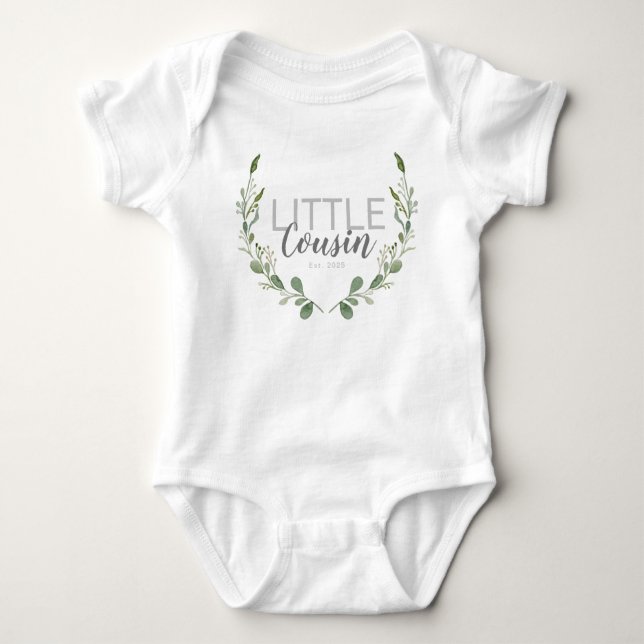 Little Cousin Greenery Watercolor T Shirt (Framsida)