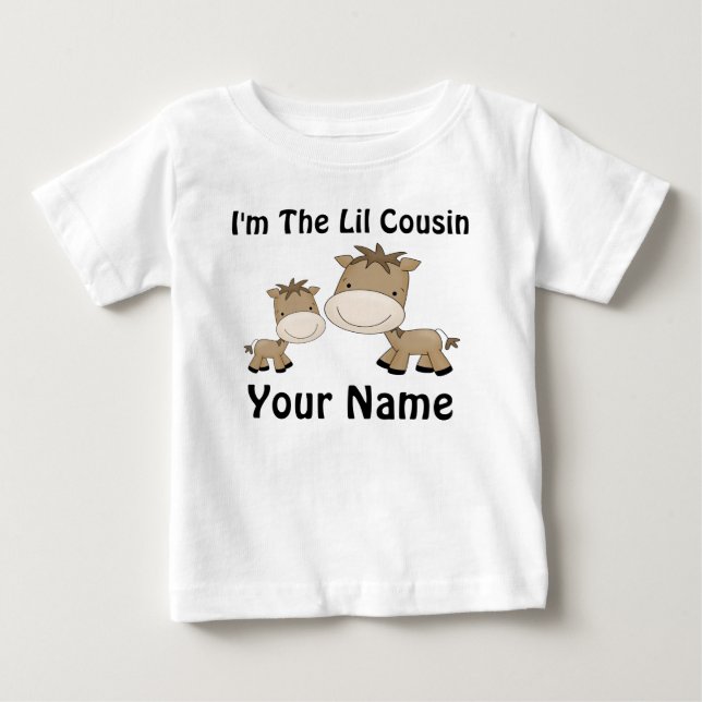 Little Cousin Horse Personlig T-shirt (Framsida)