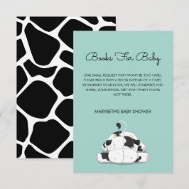 Little Cow Baby Shower ger ett Bok-begärandekort Inbjudningar