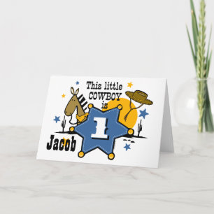 Little Cowboy 1:a födelsedagskortet Kort