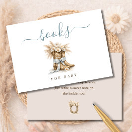 Little Cowboy Baby Shower Books For Baby Card Tack Kort