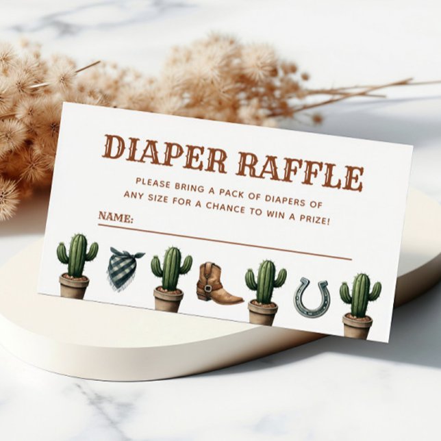 Little Cowboy Baby Shower Diaper Raffle Tilläggskort (Skapare uppladdad)
