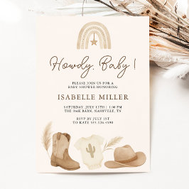Little Cowboy Baby Shower Inbjudningar