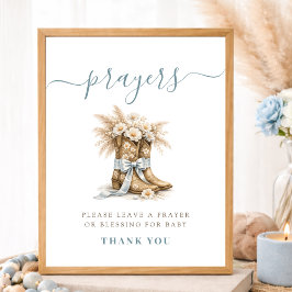 Little Cowboy Boots Baby Shower Prayers For Baby Poster