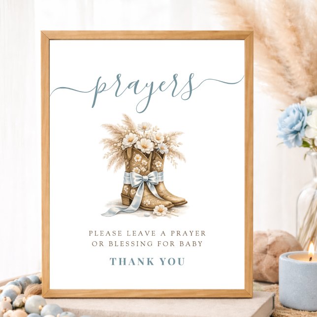 Little Cowboy Boots Baby Shower Prayers For Baby Poster (Skapare uppladdad)