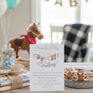 Little Cowboy Canyon Baby Shower Bok-begäran Tilläggskort