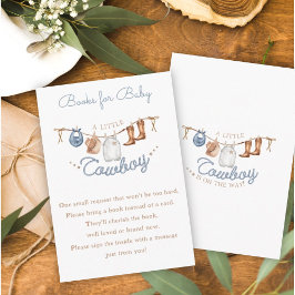 Little Cowboy Canyon Baby Shower Bok-begäran Tilläggskort