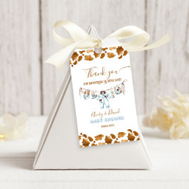 Little Cowboy Clothesline WildWest Boy Baby Shower Presentetikett