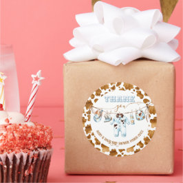 Little Cowboy Clothesline WildWest Boy Baby Shower Runt Klistermärke