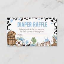 Little Cowboy Diaper Raffle, Western Baby Shower