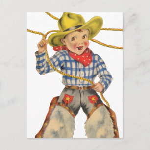 Little Cowboy med Lariat Vykort