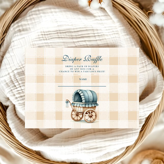 Little Cowboy Modern Western Rodeo Diapper Raffle Tilläggskort (Skapare uppladdad)